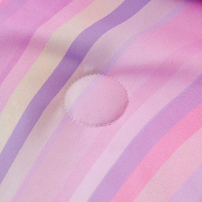 Helloosuu 7PCS Queen Girls Pink Comforter Set