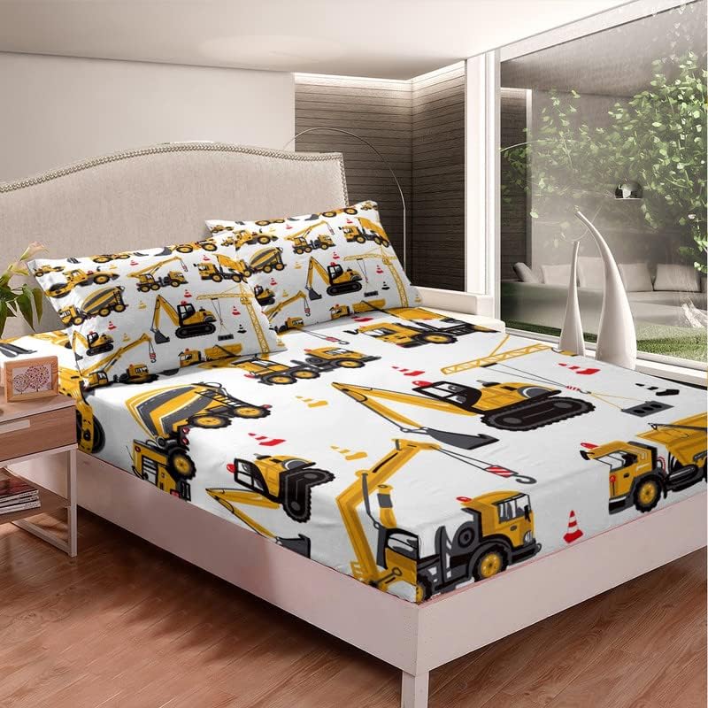 Feelyou Cartoon Excavator Kids Sheet Set 1