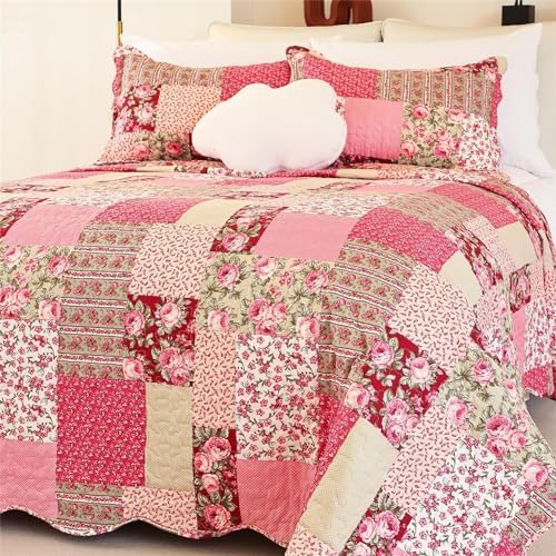Cmfshape Summer Floral Oversize King Quilt Set