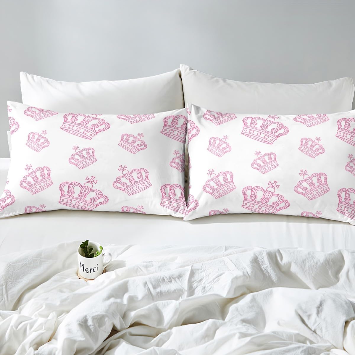 Castle Fairy Rococo Crown Fitted Sheet Set - Twin Size 2 Pcs