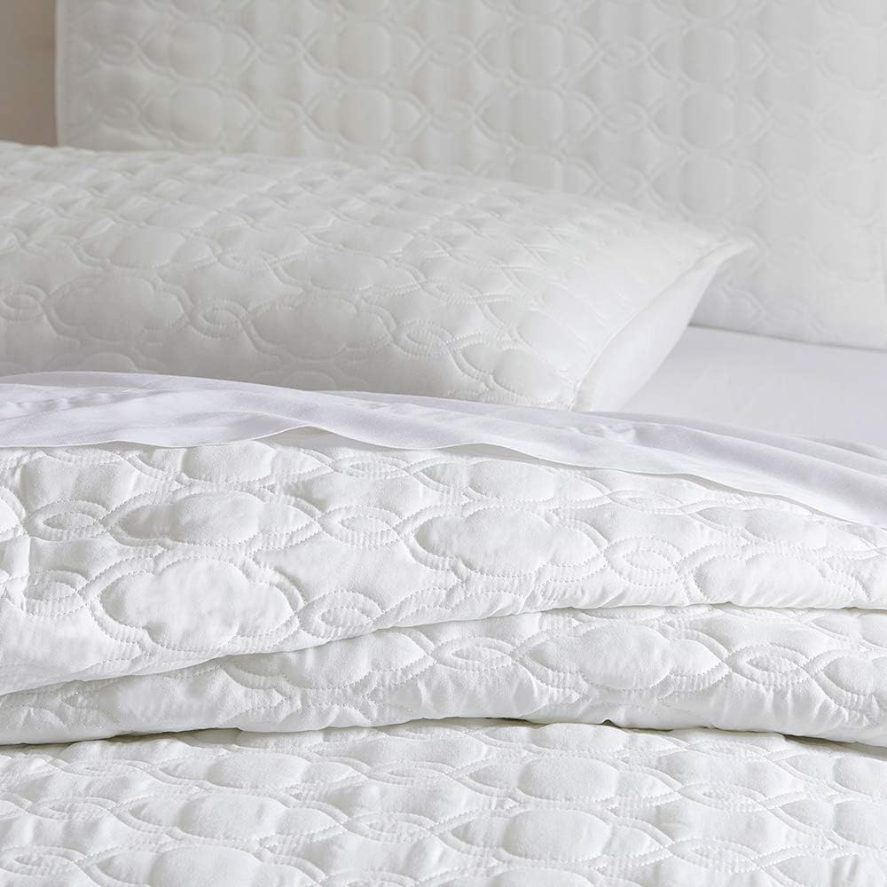 BOURINA 3-Piece Quilt Set White King Size