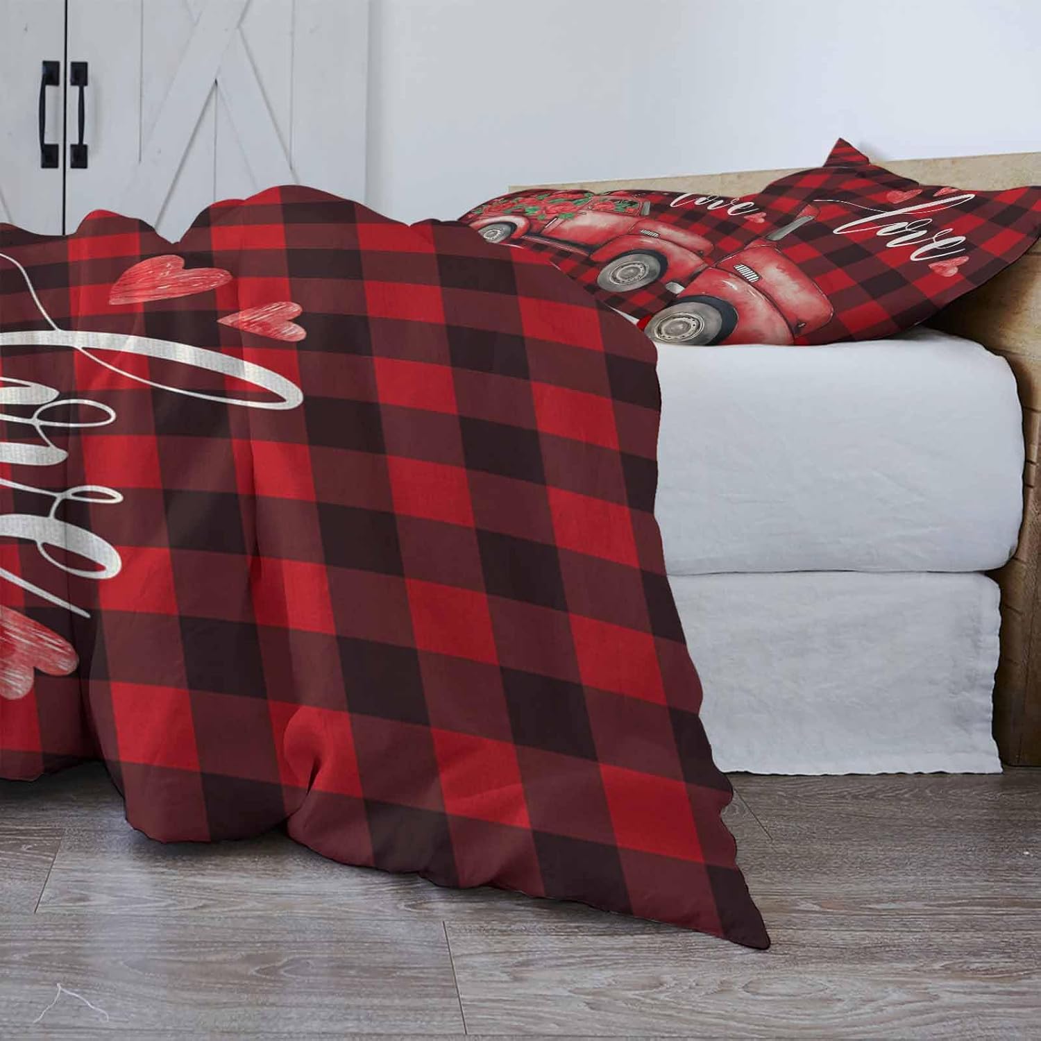 ZOE GARDEN Valentines Queen Duvet Set 3 Piece