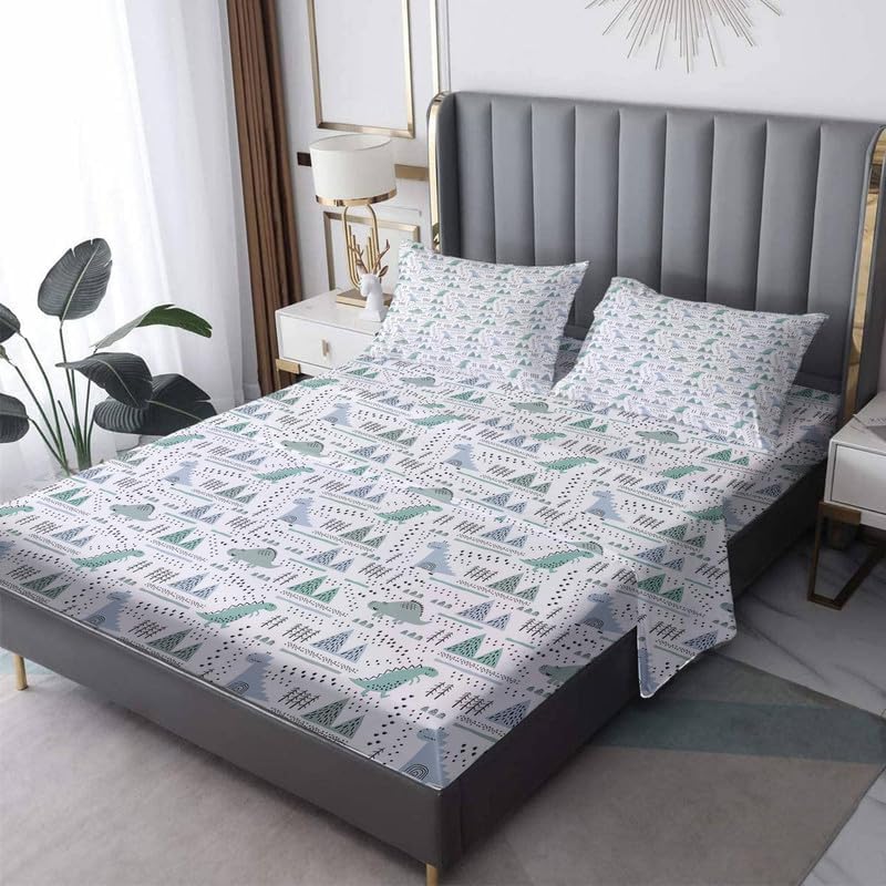 Dinosaur Sheets Twin XL Set - Soft Microfiber Deep Pocket Wrinkle Free