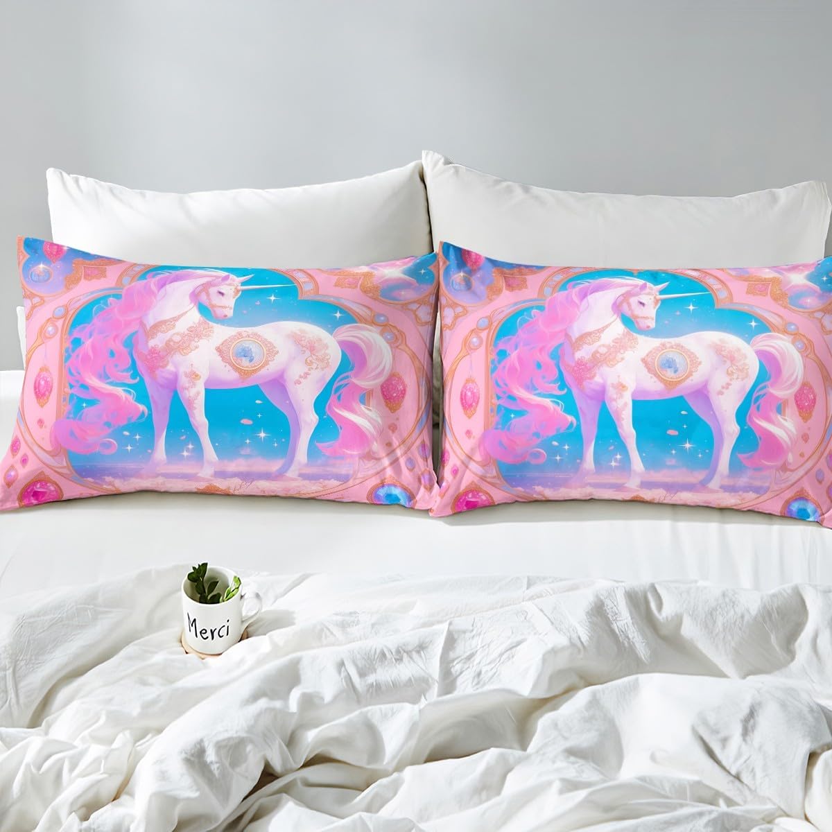 Manfei Unicorn Kids Sheet Set 4pcs