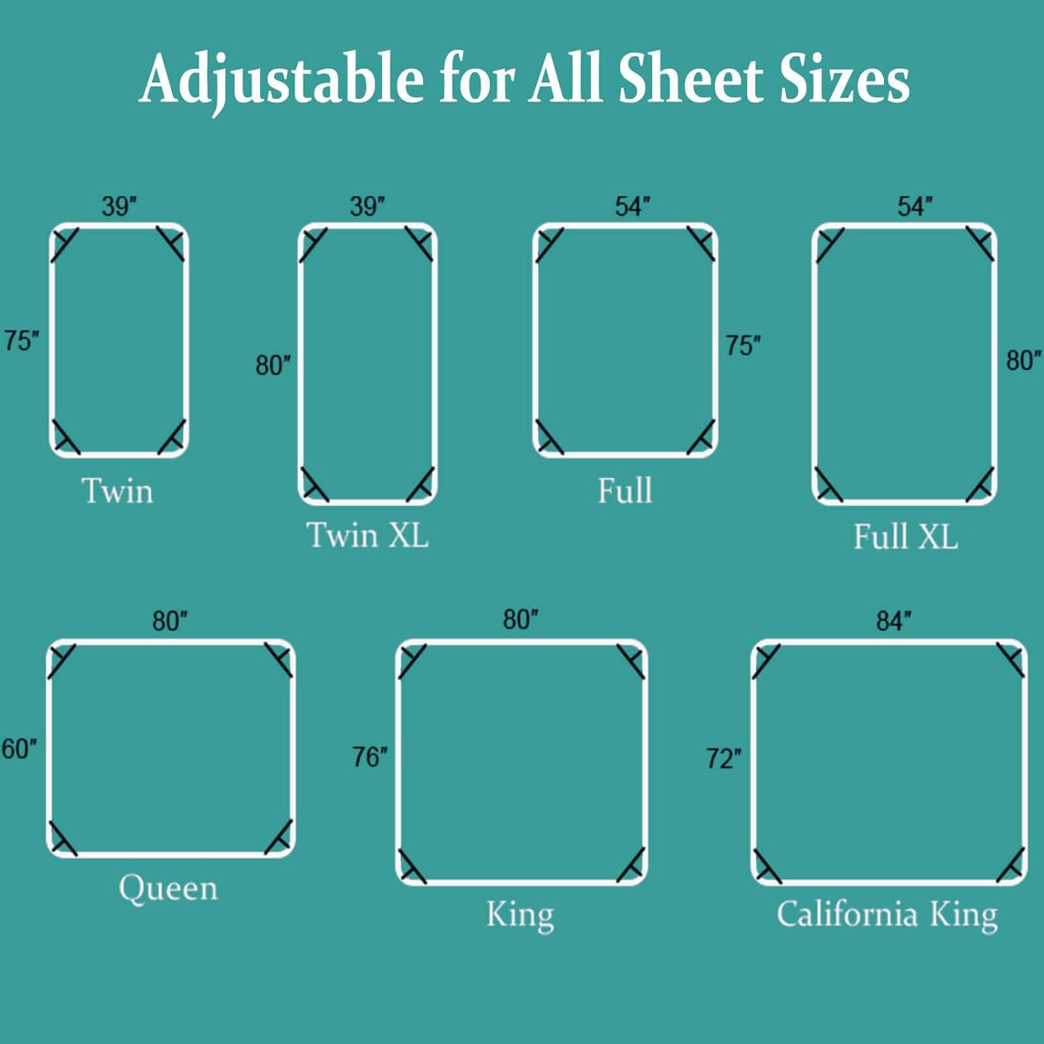 Heavy Duty Bed Sheet Holder Straps with Adjustable Clamps