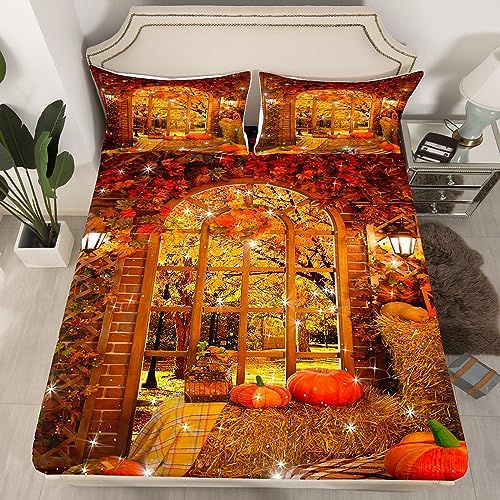 Erosebridal Autumn Harvest King Sheet Set