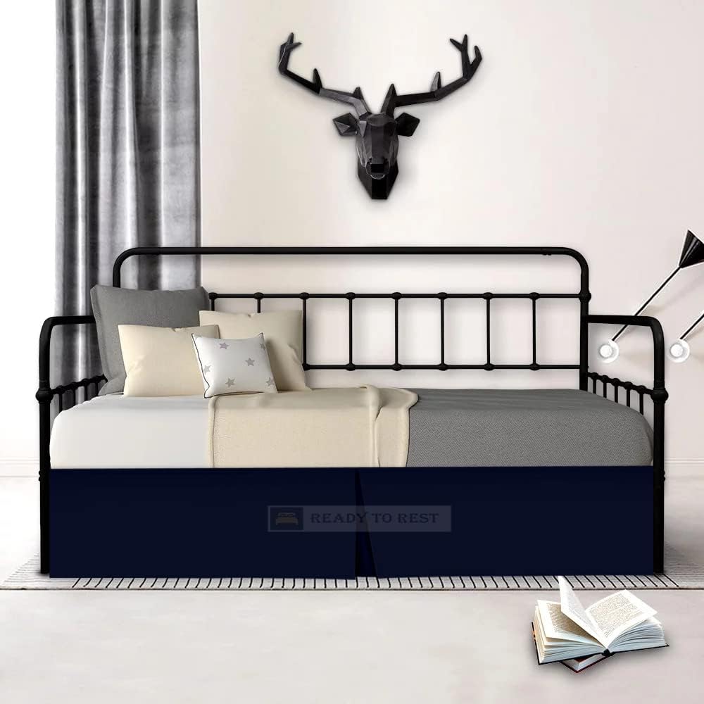 Ready To Rest Pleated Daybed Skirt - Light Grey 14 Inch Drop