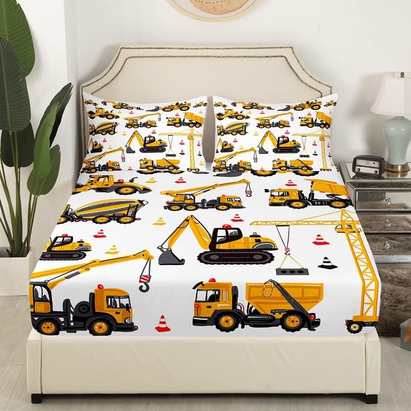 Feelyou Cartoon Excavator Kids Sheet Set 1