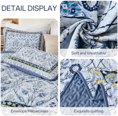 DJY Queen Size Quilt Set with 2 Pillowcases