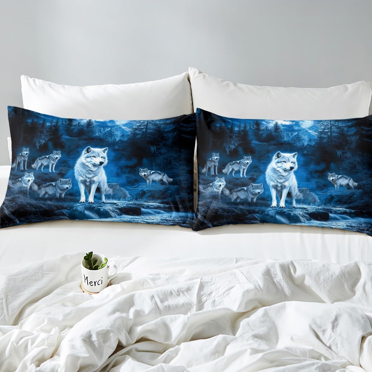 Erosebridal Wolf Bedding Set King Size for Kids
