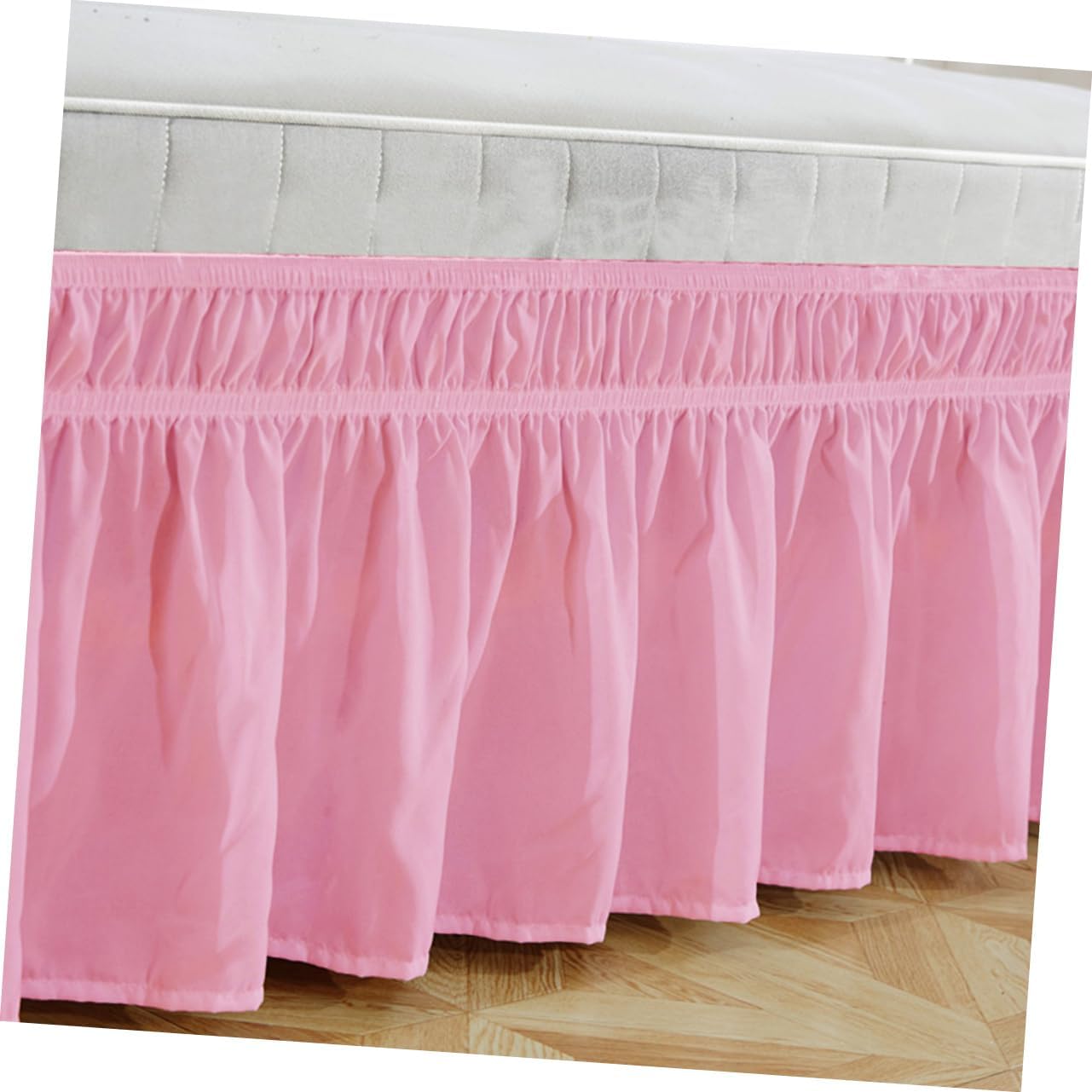 Garneck Full Size Pink Bed Skirt with Ruffle