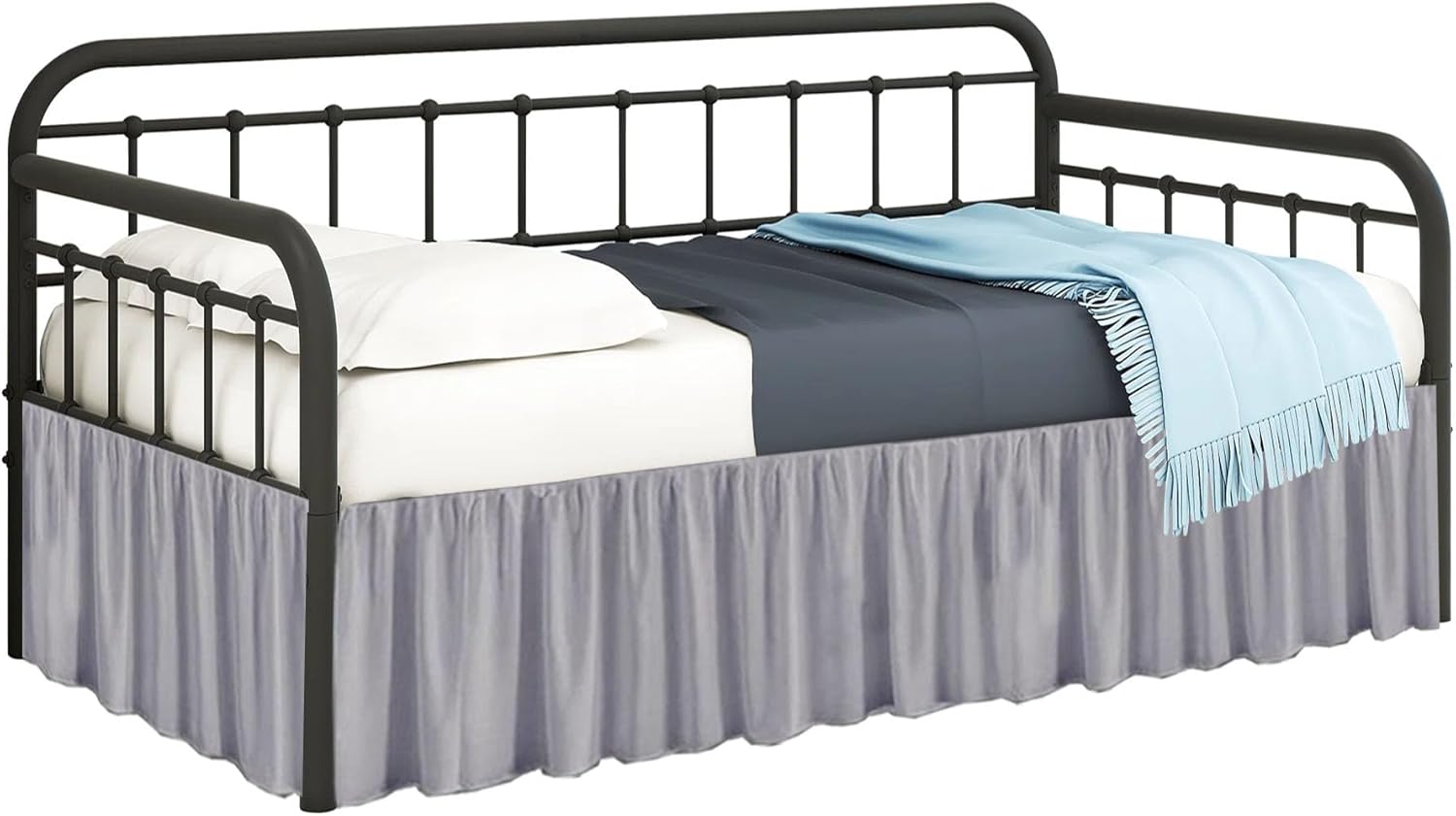 Ruffled Daybed Skirt with Split Corners Twin Size