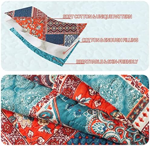 VAPUTAR King Size Quilt Bedding Set 3 Pieces