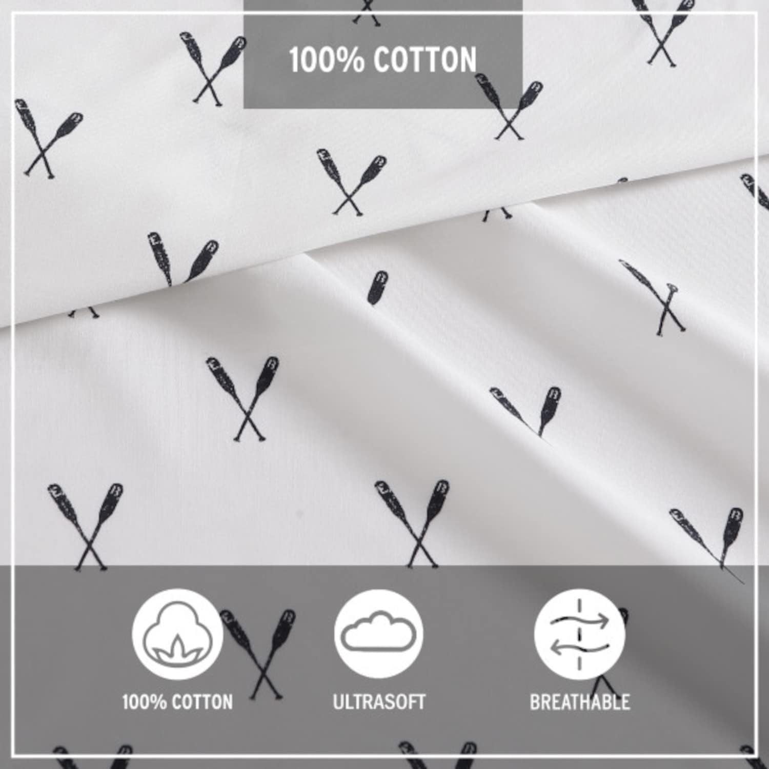 Eddie Bauer Twin XL Sheet Set - 100 Cotton Percale