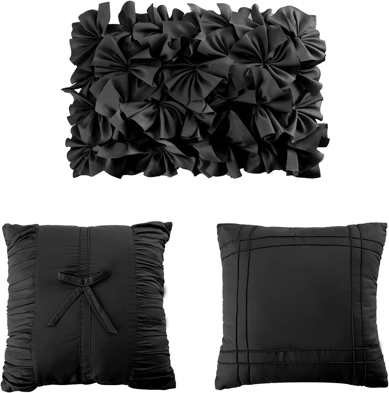Homechoice Decor California King Comforter Set Black