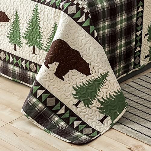 CHESITY Queen Size 3Pcs Quilt Set Farmhouse Decor