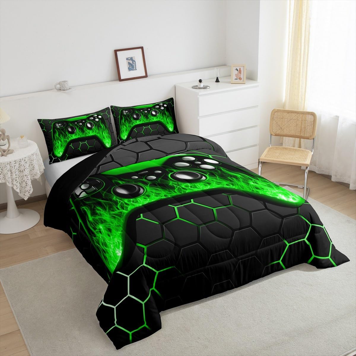 Erosebridal Boys Gamer Comforter Set Queen Size