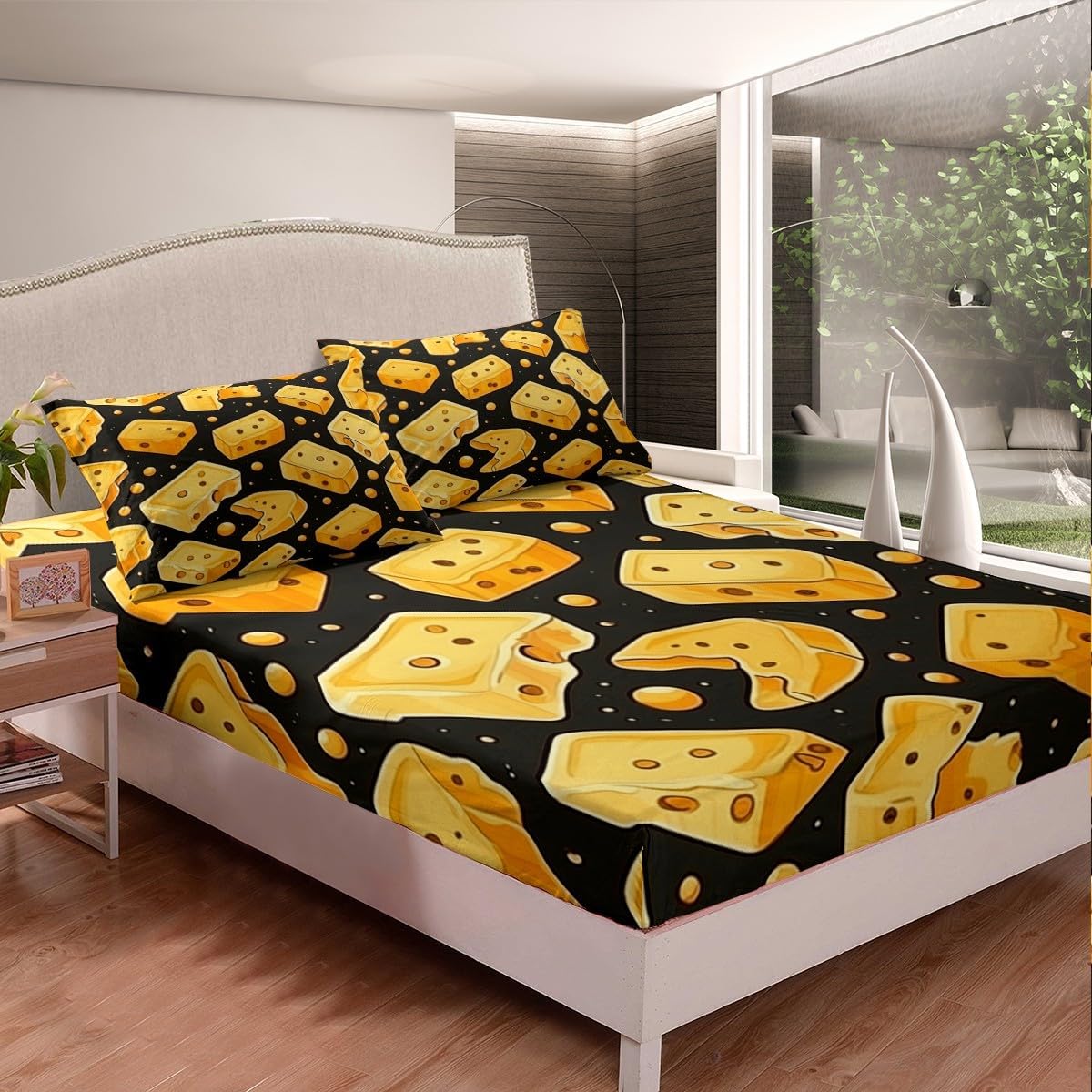 Feelyou Cheese Bed Sheet Set King Size