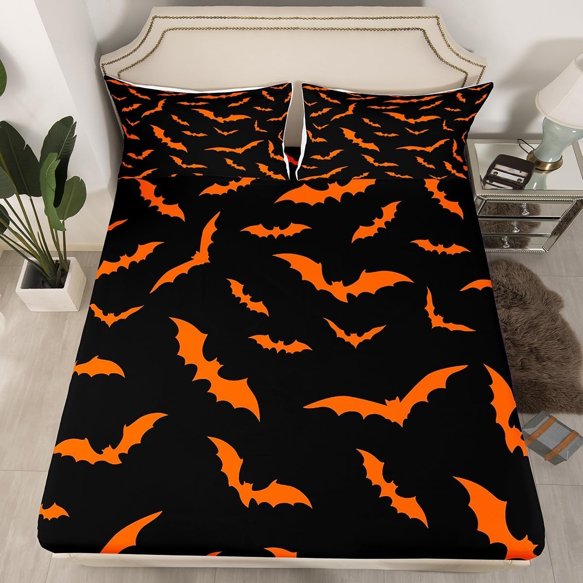 Erosebridal Halloween King Size Sheet Set