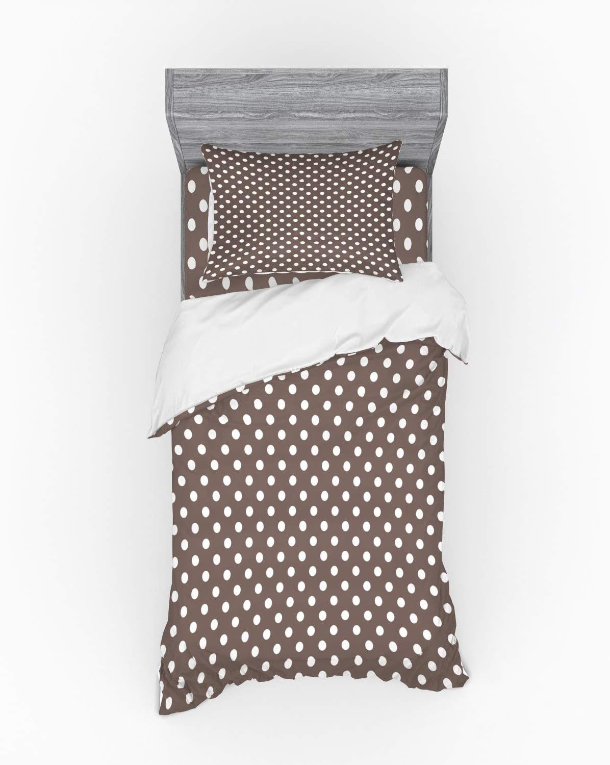 Ambesonne Polka Dots Duvet Cover Set Twin