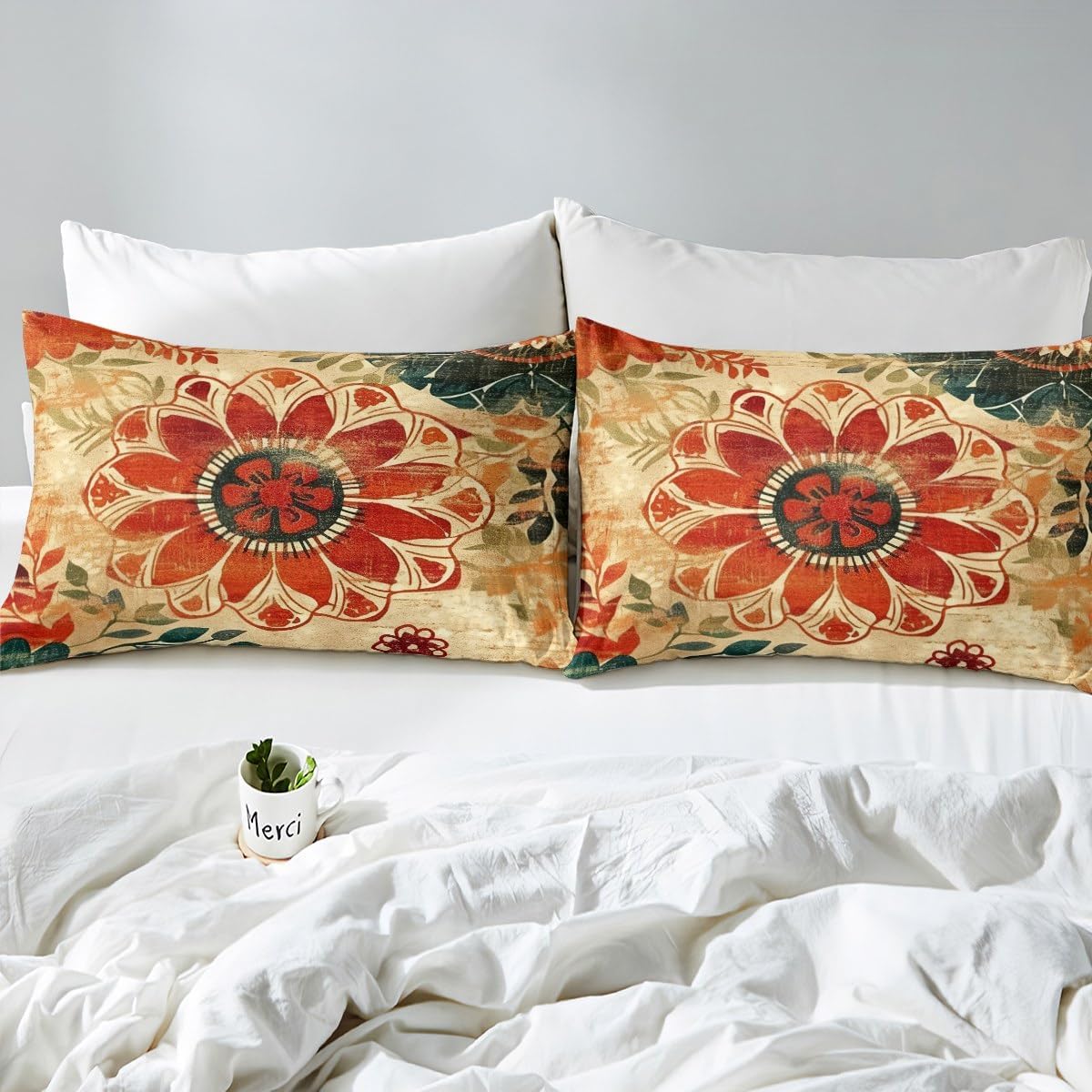 Erosebridal Bohemian Groovy King Size Sheet Set