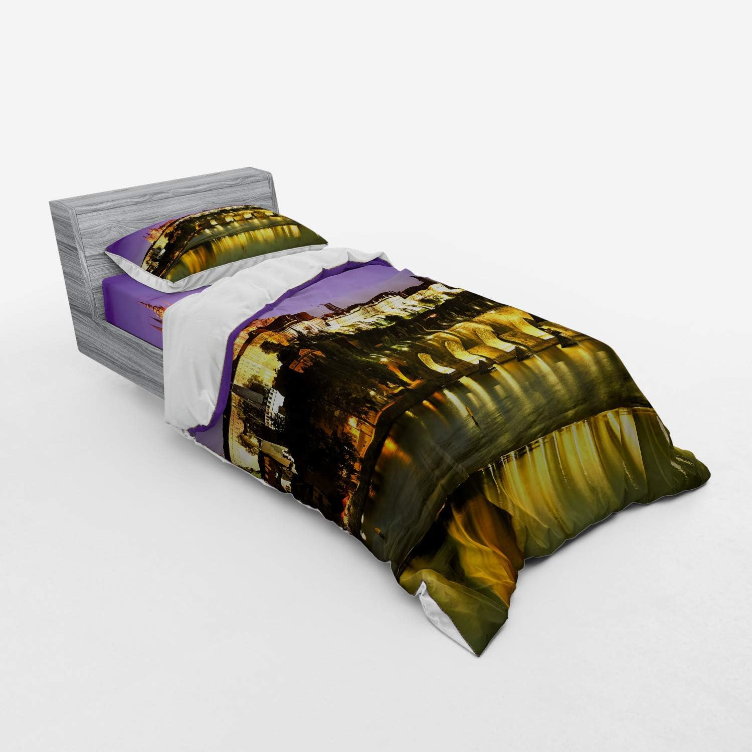 Ambesonne Travel Duvet Cover Set with Castle View