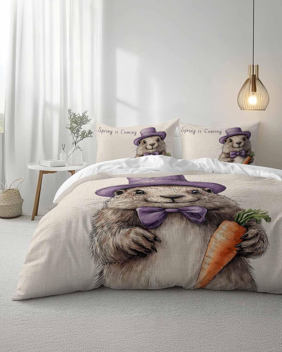 ZOE GARDEN Happy Groundhog Day Duvet Cover Set 1