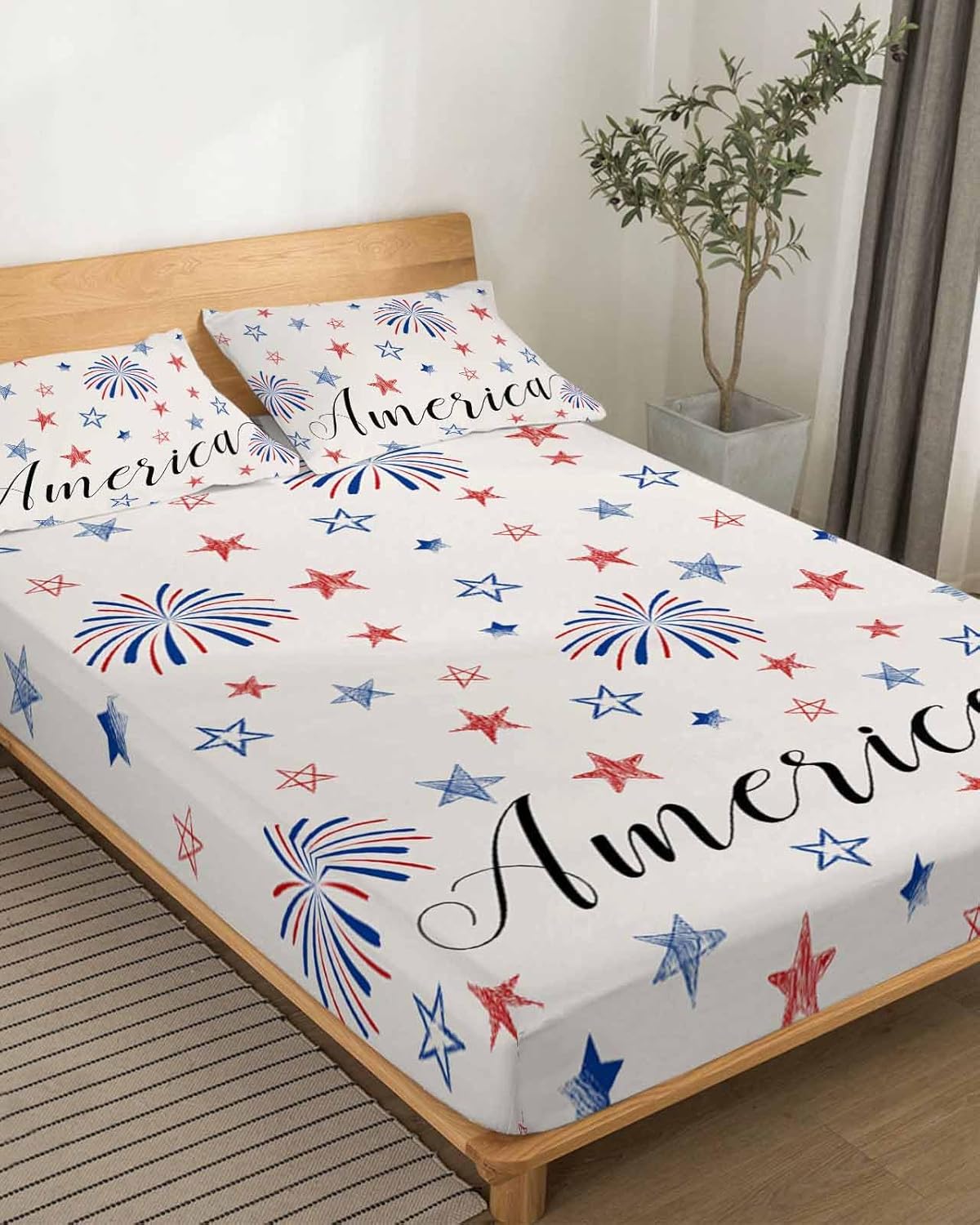 Boanket 4th of July Fireworks Full Sheet Set 4 Piece