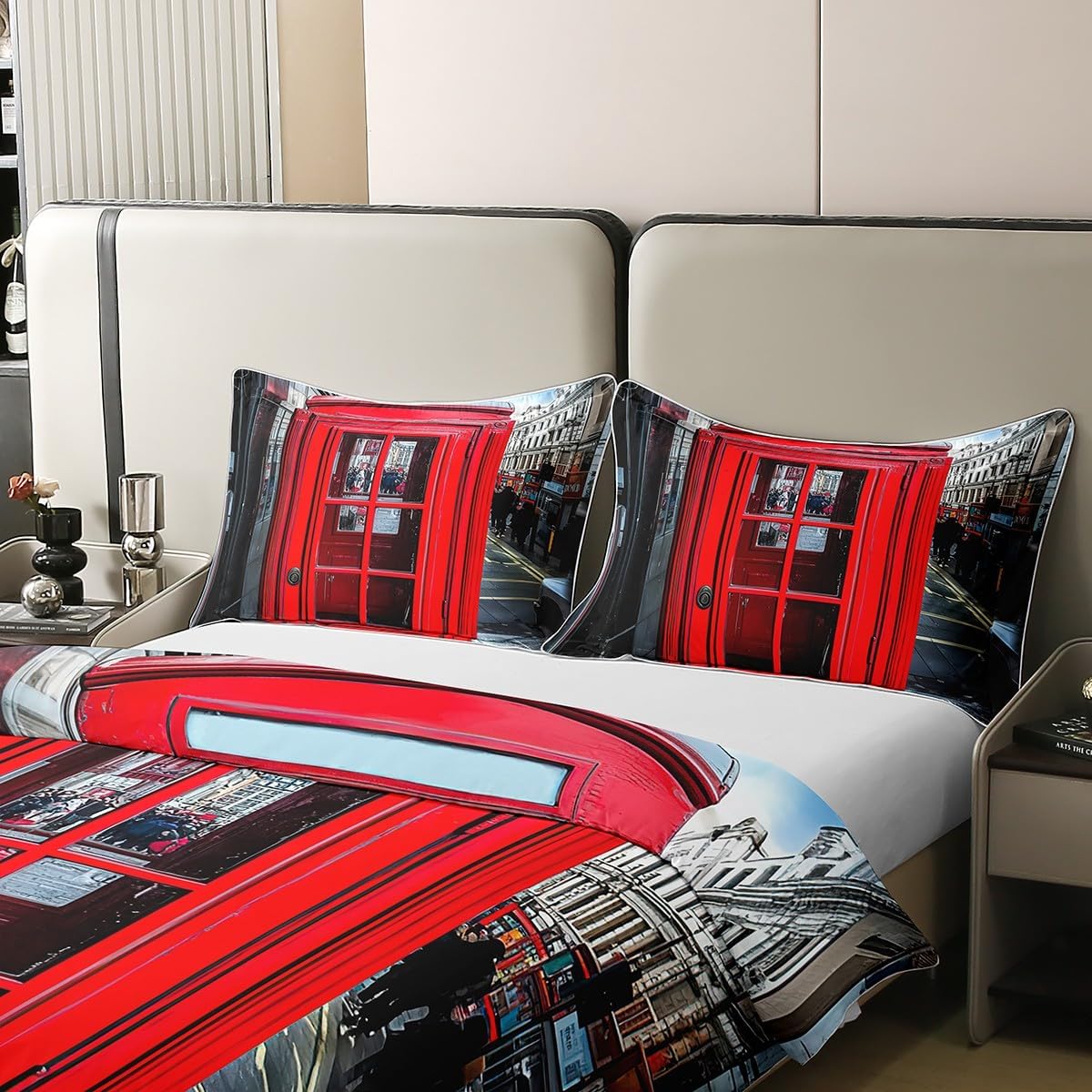 Feelyou London Themed Cotton Duvet Cover Set for Kids
