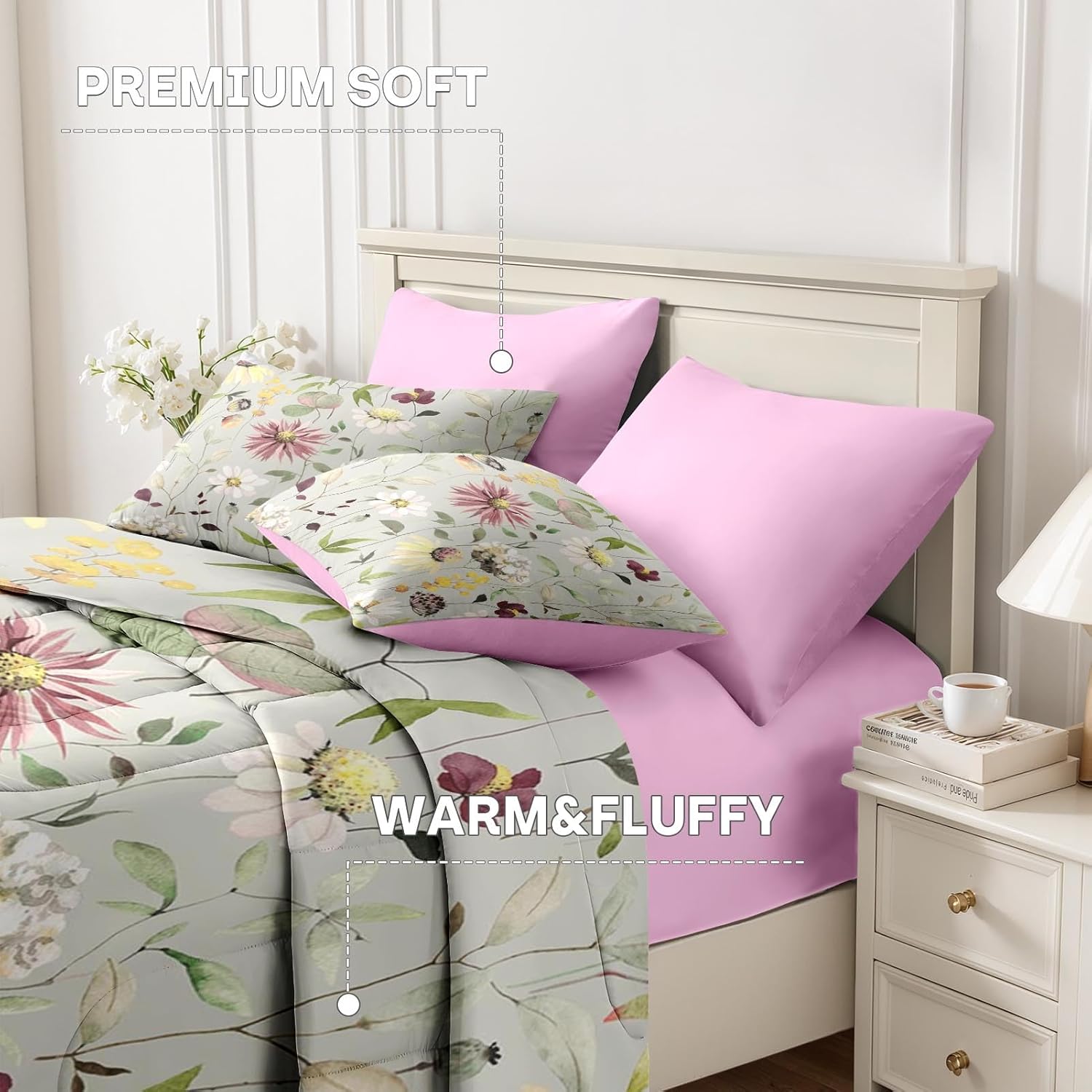Nesker 7 Pcs Comforter Set King Size 1