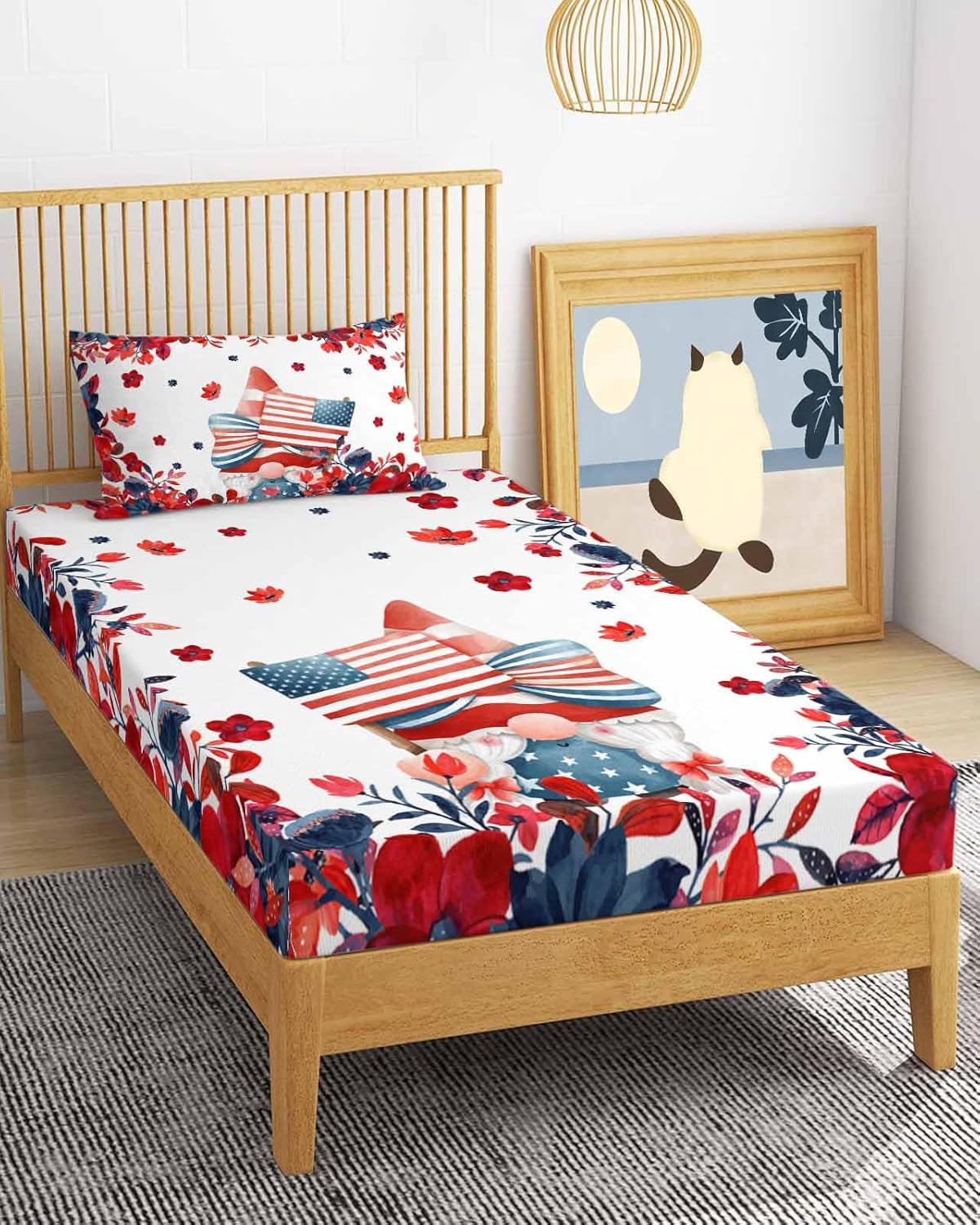 Boanket 4th of July Gnomes Twin XL Sheet Set