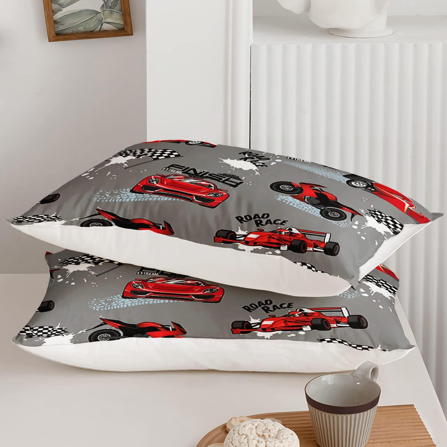 Axolotl Car Racing Comforter Set Queen Size