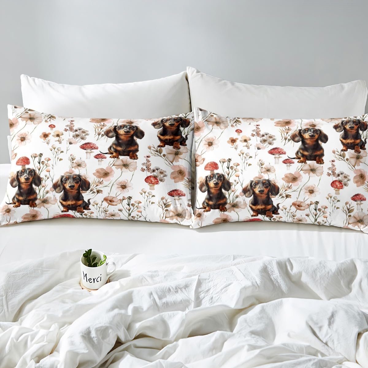 Erosebridal Kawaii Dog Bedding Set for Kids