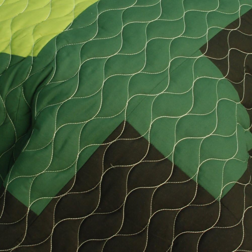 Evergreen Tree Patchwork Quilt Set Full Queen