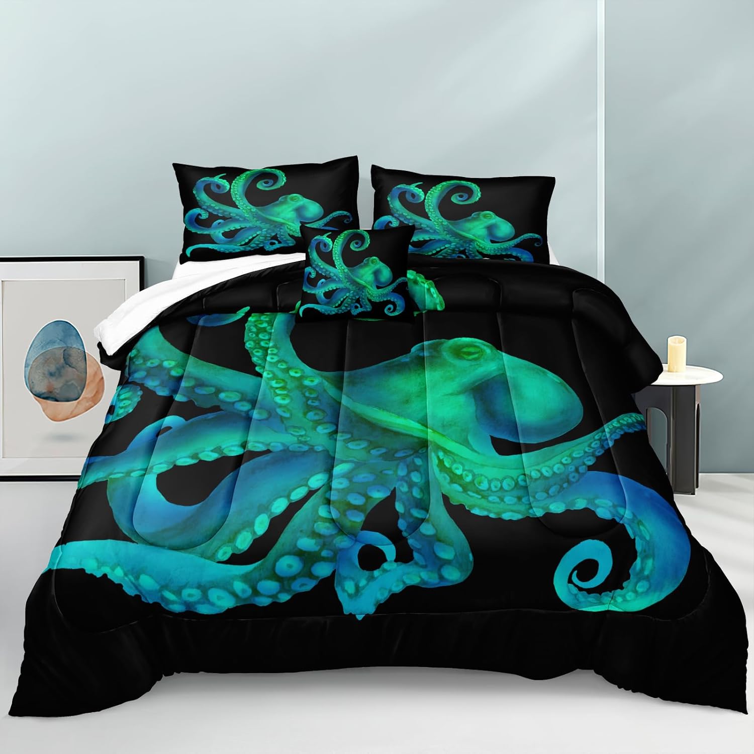 Bedbay Ocean Octopus Queen Comforter Set