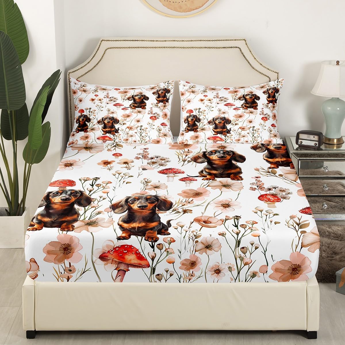 Erosebridal Kawaii Dog Bedding Set for Kids