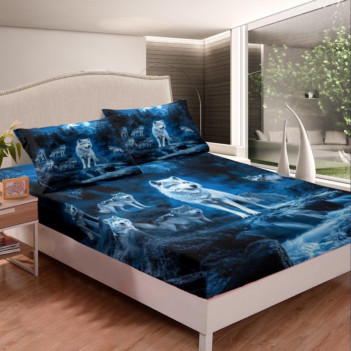 Erosebridal Wolf Bedding Set King Size for Kids