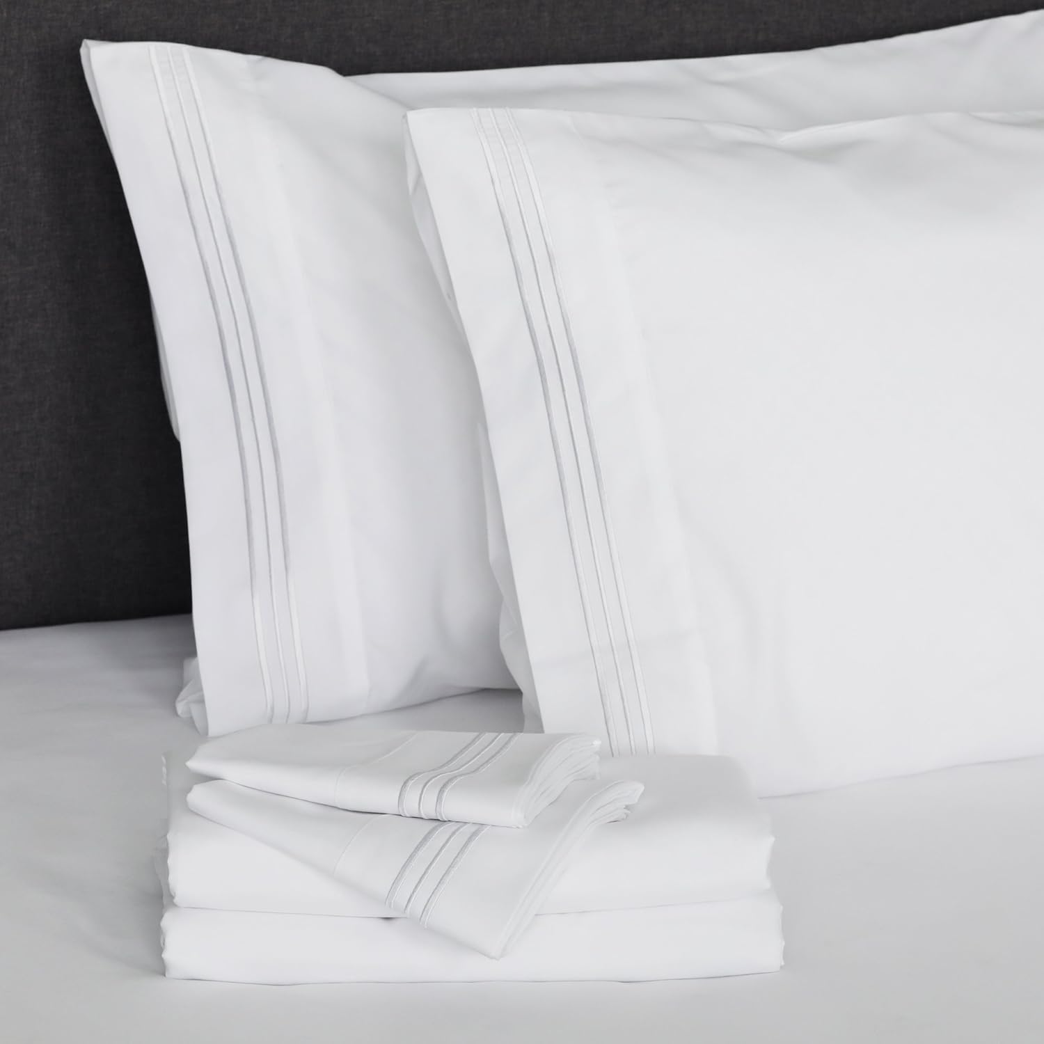 Furinno Angeland Vienne 3-Piece Microfiber Sheet Set Twin X-Large - Navy Blue