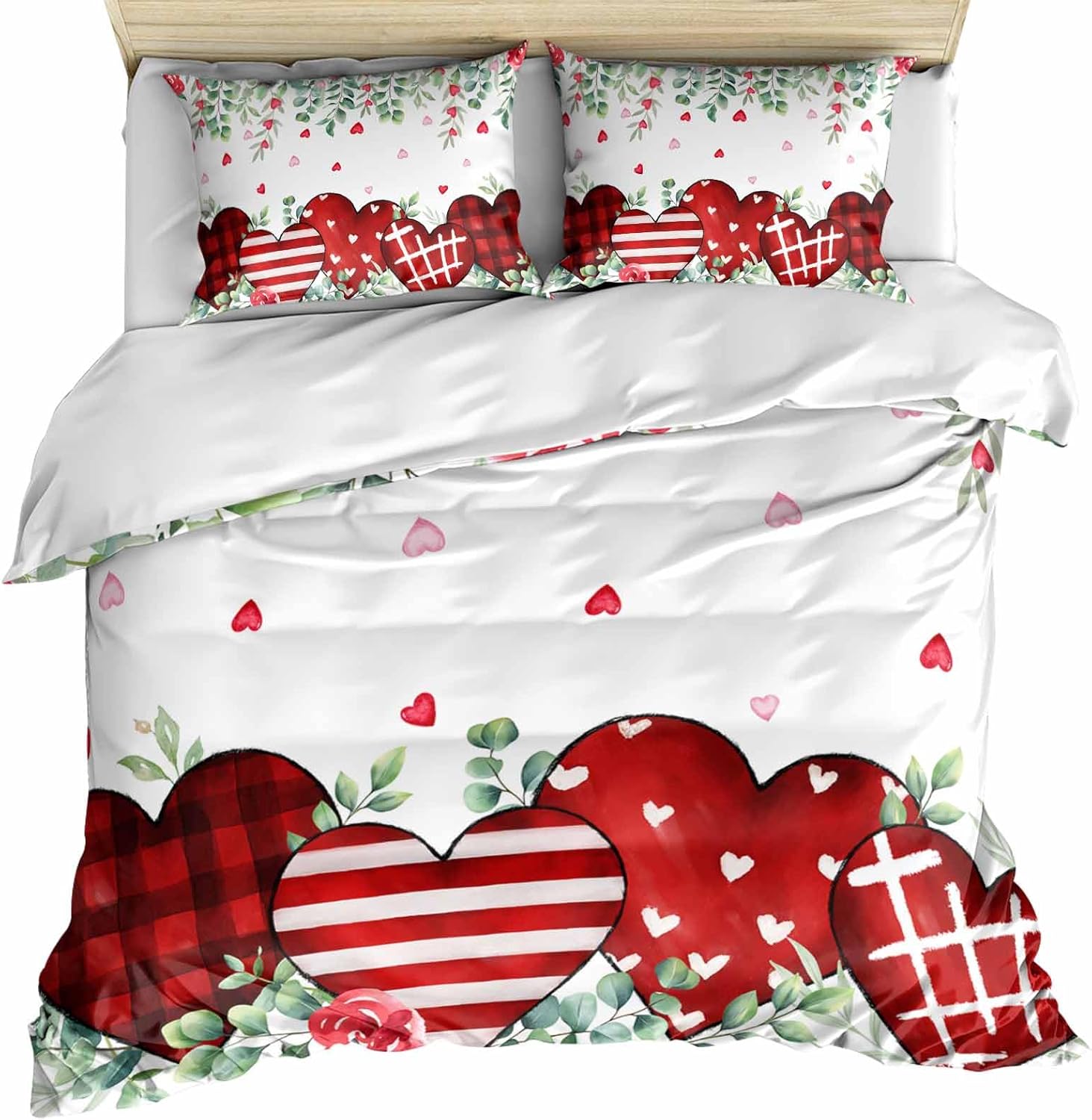 ZOE GARDEN Valentines Day Queen Duvet Cover Set 3PCS