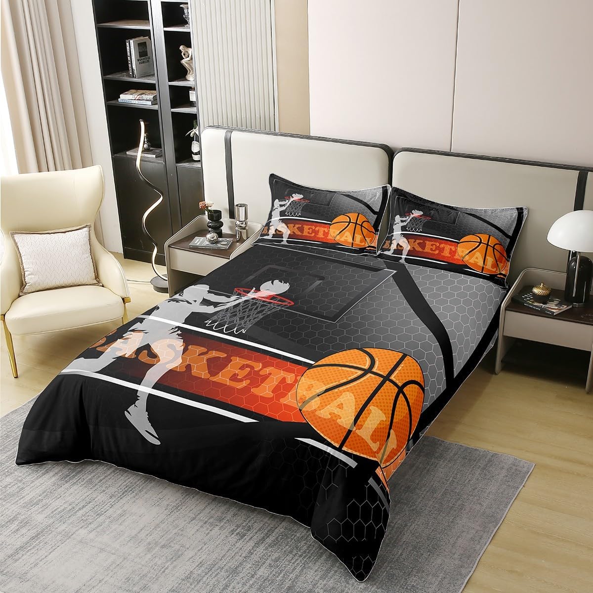 Erosebridal Basketball Duvet Cover Set Twin