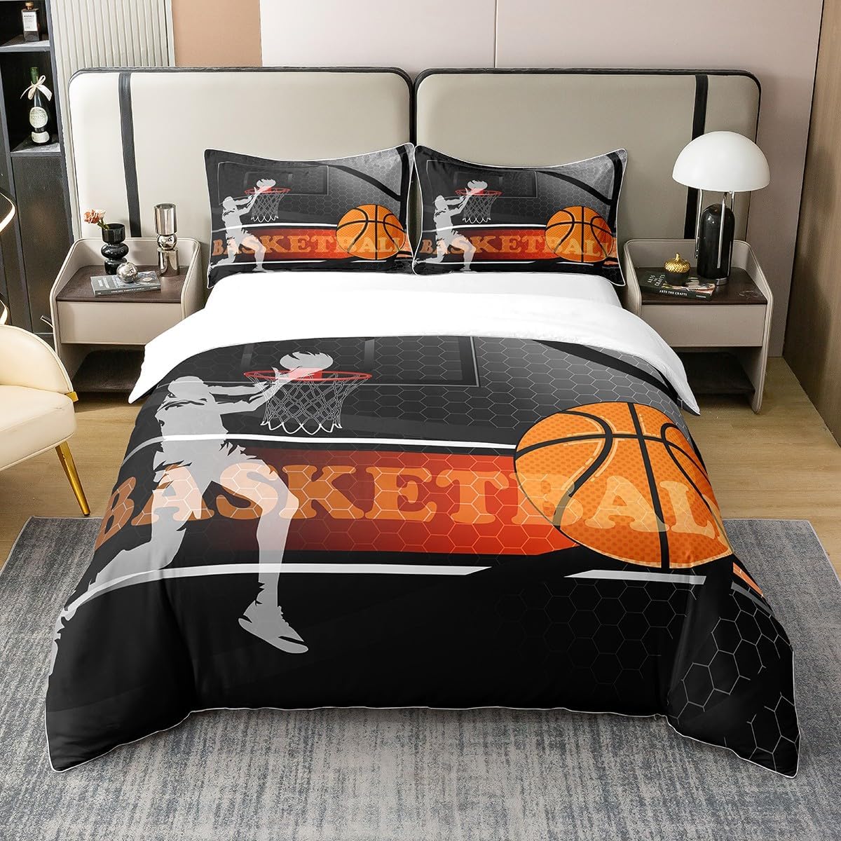 Erosebridal Basketball Duvet Cover Set Twin