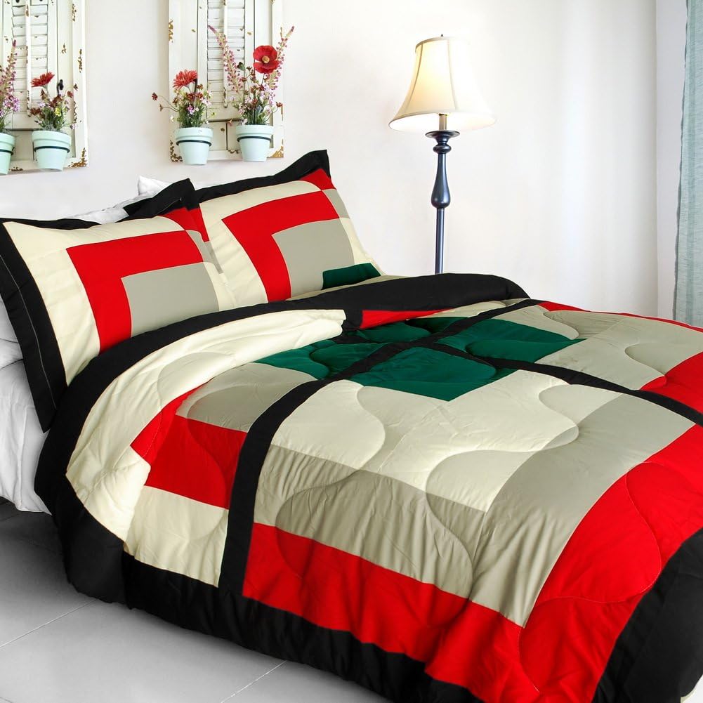 Onitiva Beauty Demi Quilted Patchwork Comforter Set Twin Size