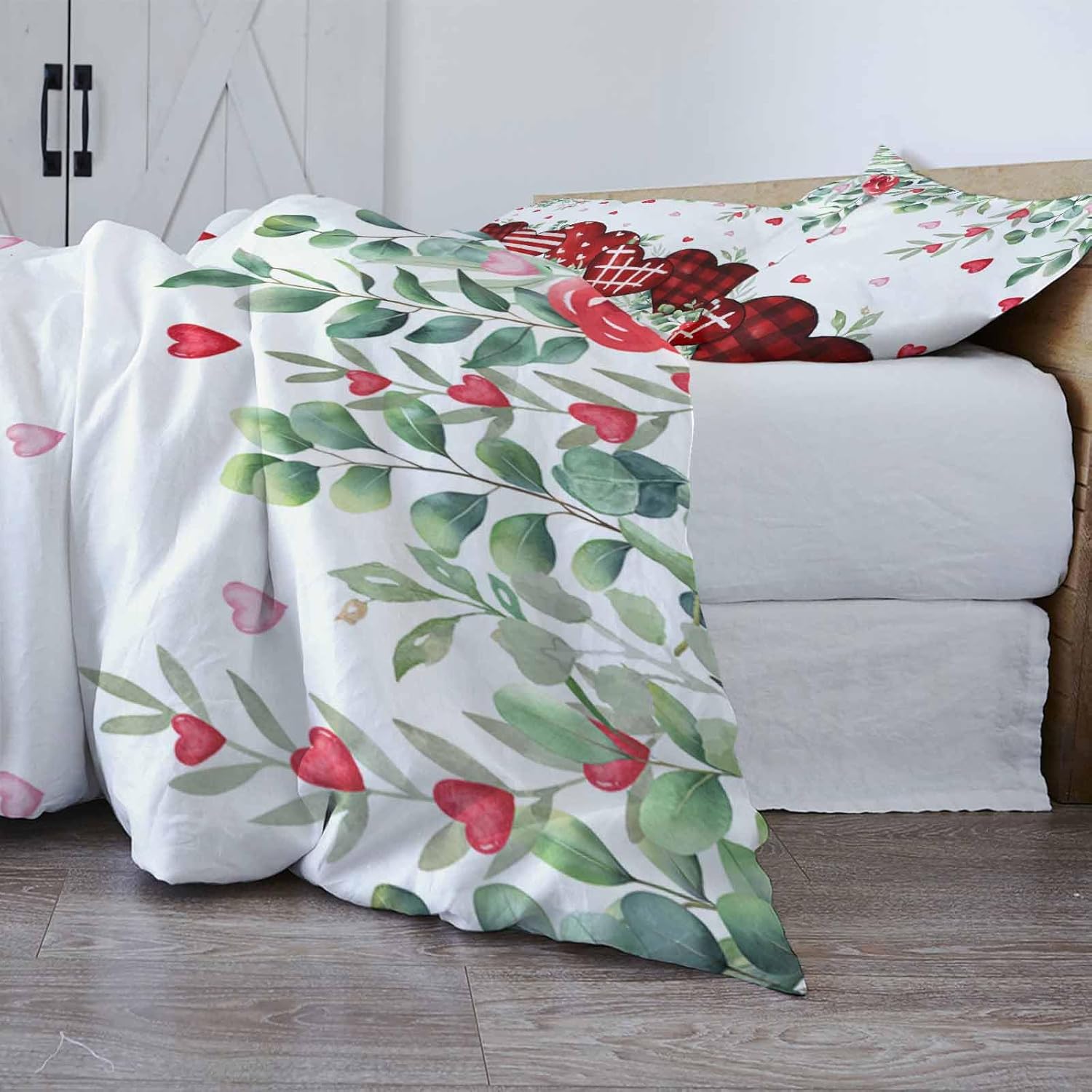 ZOE GARDEN Valentines Day Queen Duvet Cover Set 3PCS