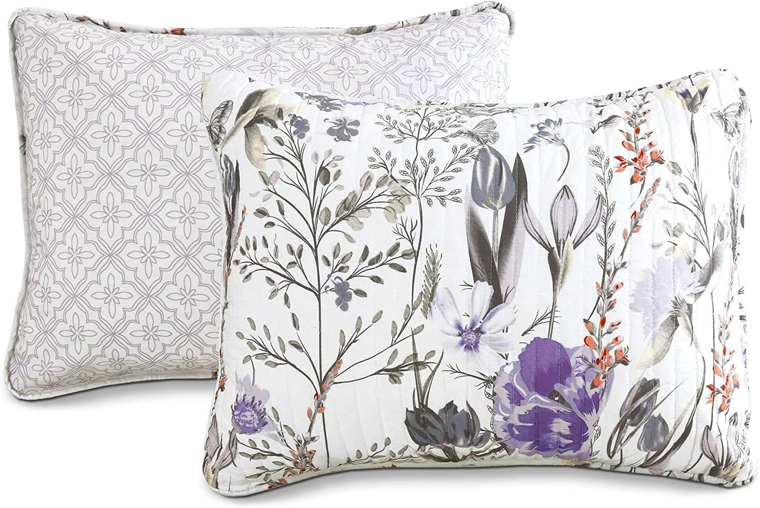 Lush Decor Adalia 3-Piece PurpleGray Quilt Set King