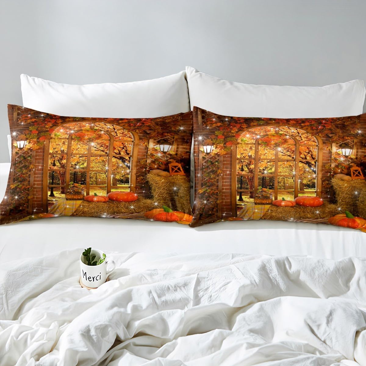 Erosebridal Autumn Harvest King Sheet Set
