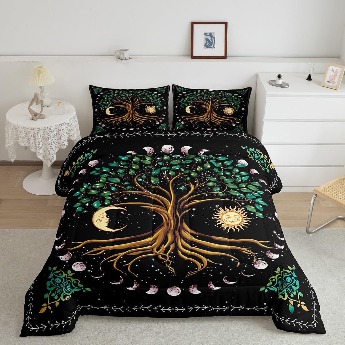 Manfei Tree Artwork Kids Comforter Set King Size