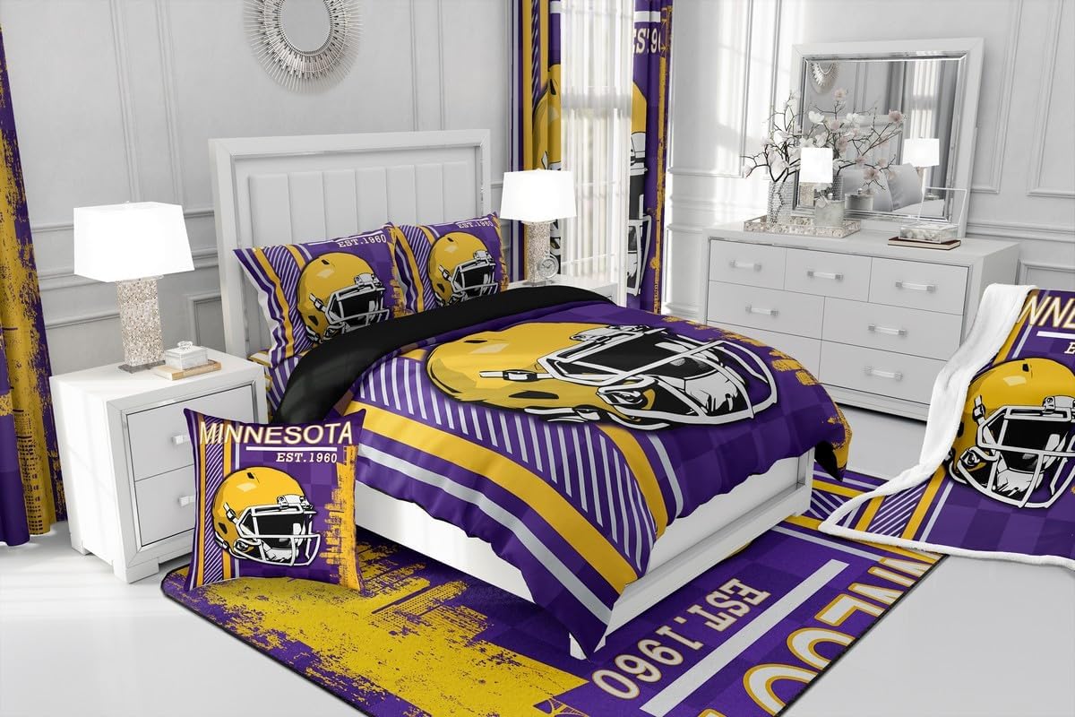 Erosebridal Boys Football Duvet Cover Set