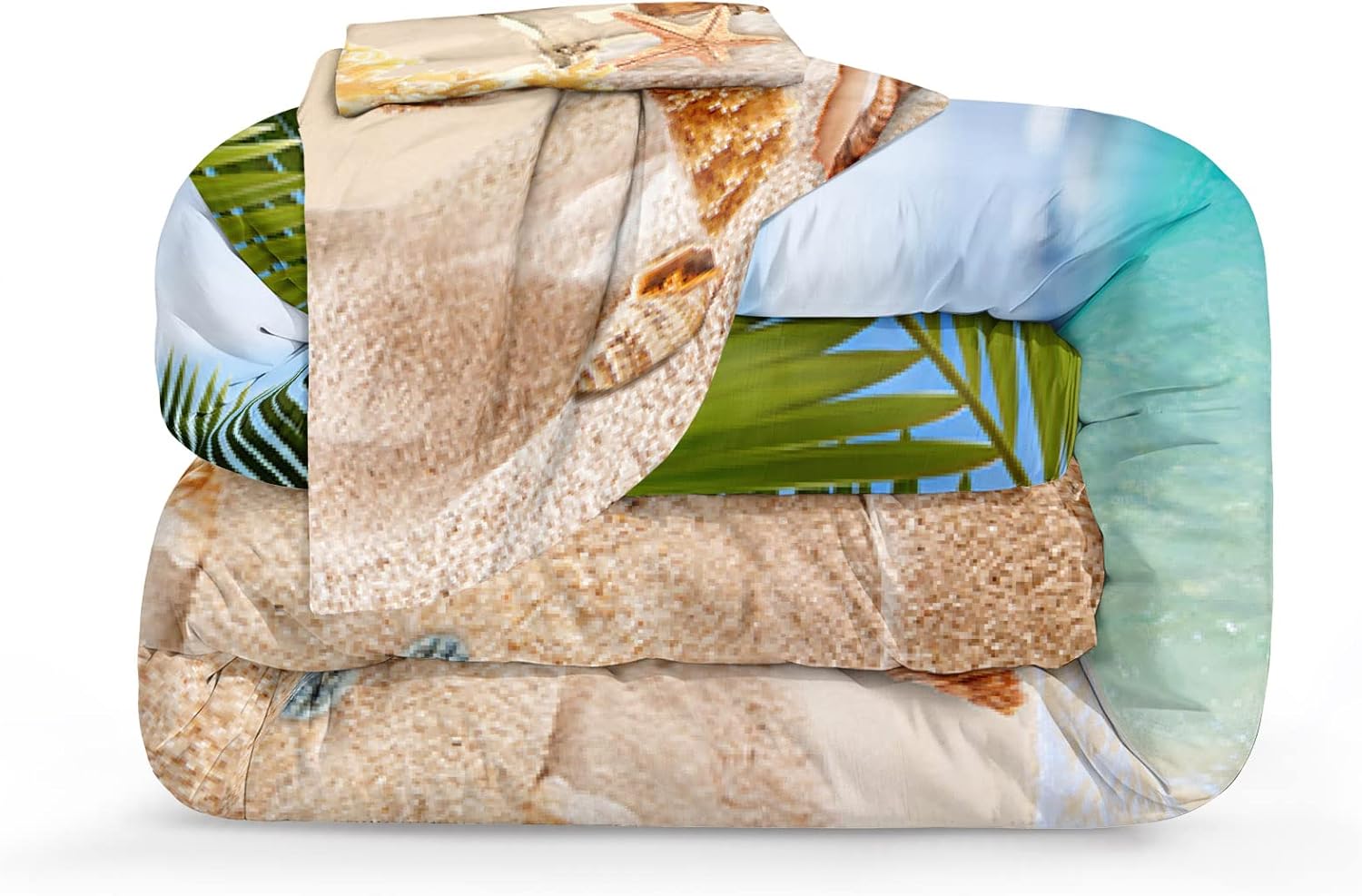 MOVE OVER 4 Piece King Size Beachy Comforter Set