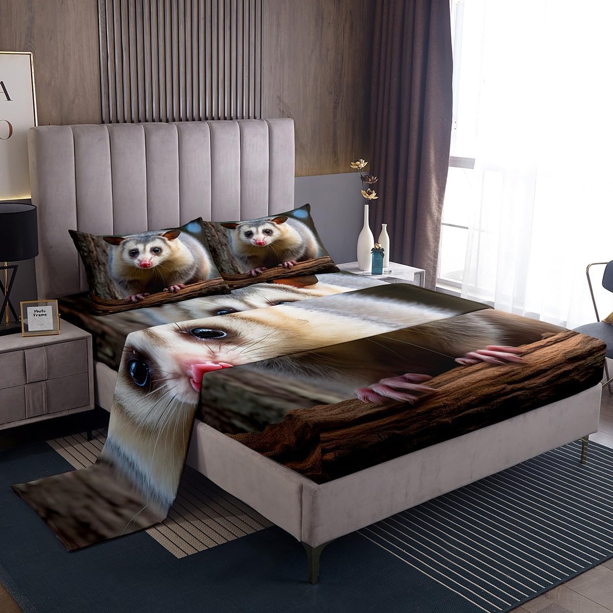 Jejeloiu Opossum Sheet Set King Size for Kids
