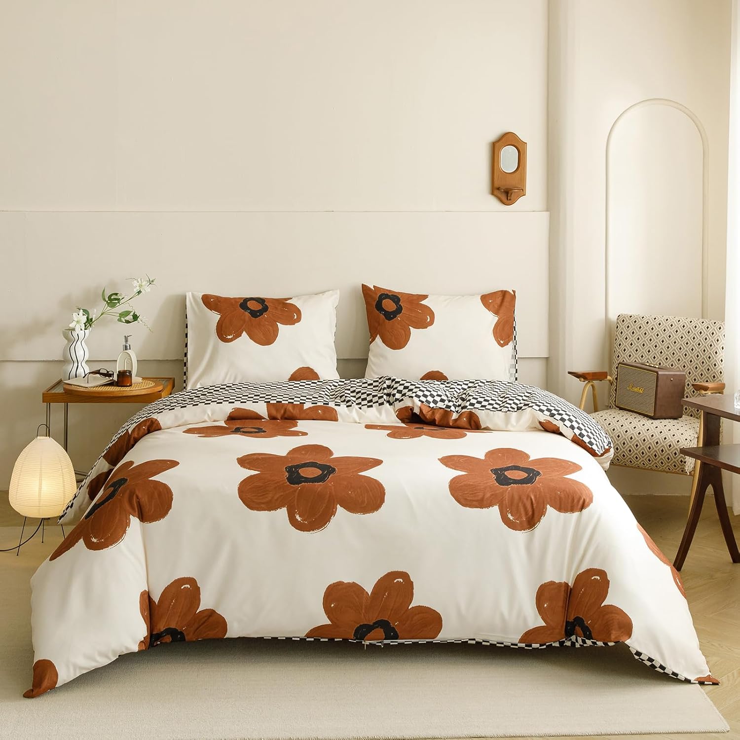 Cottonight Cal King Comforter Set with Sunflower and Pumpkin Design